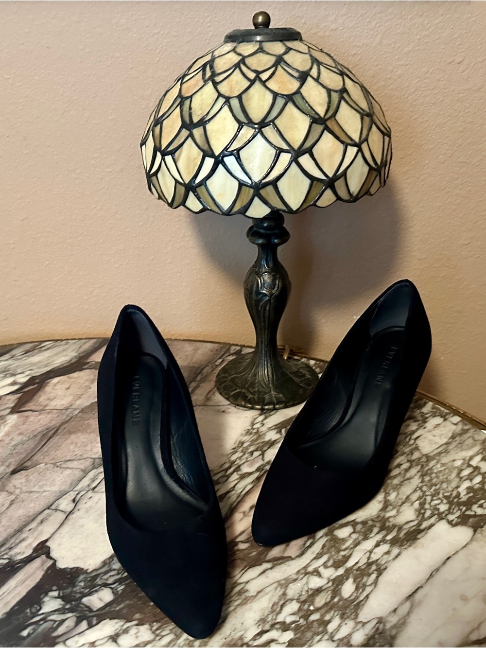 NWB Everlane Black Suede Banana Pumps with 3-in Heel